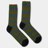 Harlequin-Diamantgitter: Texturierte Harmonie Socken (Rechts)