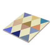 Harlequin/Diamantmuster - Creme und Blau Fliese (Seite)