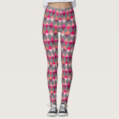 Harlequin/Diamantmuster - Grau und Wein Leggings (Vorderseite)