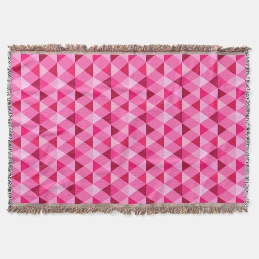 Harlequin/Diamantmuster - Rose Rosa & Wein Decke (Vorderseite)