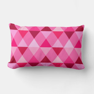 Harlequin/Diamantmuster - Rose Rosa & Wein Lendenkissen
