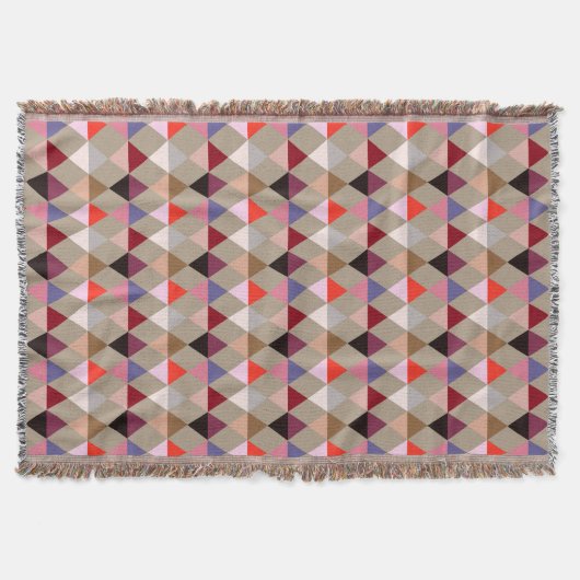 Harlequin / Diamantmuster - Taupe multi Decke (Vorderseite)