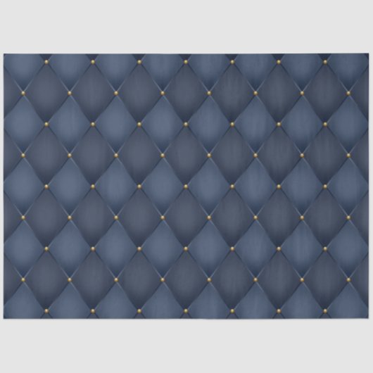 Harlequin Diamond Dark Blue Decoupage Seidenpapier (Vorderseite)