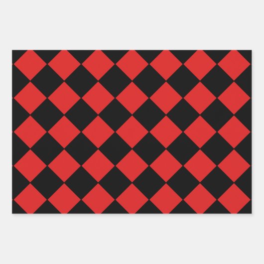 Harlequin Diamond Muster in Lila und gelb Geschenkpapier Set (Vorderseite)