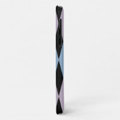 Harlequin Diamond Pattern - Blau und Dusty Lilac Case-Mate iPhone Hülle (Hinten/Links)