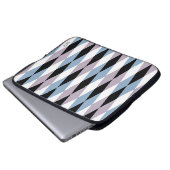 Harlequin Diamond Pattern - Blau und Dusty Lilac Laptopschutzhülle (Vorne Knopf)