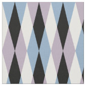 Harlequin Diamond Pattern - Blau und Dusty Lilac Stoff (Nahaufnahme)