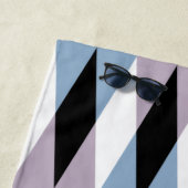 Harlequin Diamond Pattern - Blau und Dusty Lilac Strandtuch (Beispiel)