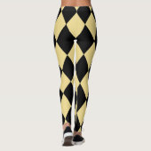 Harlequin ~ Diamond Pattern ~ Creme & Black~ Leggings (Rückseite)