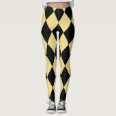 Harlequin ~ Diamond Pattern ~ Creme & Black~ Leggings (Vorderseite)