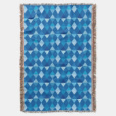 Harlequin / diamond pattern - Denim Blues Decke (Vorderseite Vertikal)
