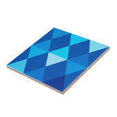 Harlequin / diamond pattern - Denim Blues Fliese (Seite)