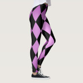 Harlequin ~ Diamond Pattern ~ Pink und Lila Design Leggings (Rechts)