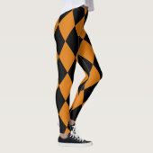 Harlequin ~ Diamond Pattern ~ Pumpkin & Black ~ Leggings (Rechts)