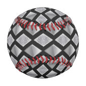 Harlequin Diamonds Background anpassbar Baseball (Rückseite)
