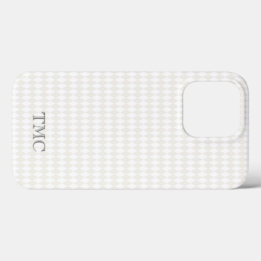 Harlequin Diamonds Chic Classic Monogram Initials Case-Mate iPhone Hülle (Rückseite (Horizontal))