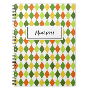 Harlequin Diamonds Ireland NAME Farbenfroher Spaß Notizblock