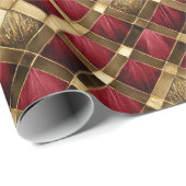 Harlequin Diamonds Red and Gold ID1031 Geschenkpapier (Rolleneckpunkt)