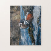 Harlequin Duck im Ozeansurfen Puzzle (Vertikal)