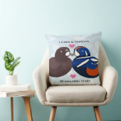 Harlequin Ducks Lovebirts jedes Jahr Kissen (Stuhl )