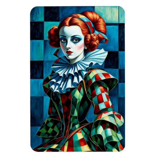 Harlequin Elegance - Art Magnet (Vertikal)