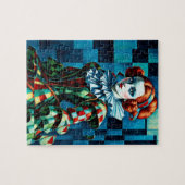 "Harlequin Elegance: Premium Puzzle Art" (Horizontal)