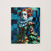 "Harlequin Elegance: Premium Puzzle Art" (Vertikal)
