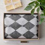 Harlequin Ephemera Black n White Wood Decoupage Seidenpapier (Geschenk)