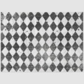 Harlequin Ephemera Black n White Wood Decoupage Seidenpapier (Vorderseite)