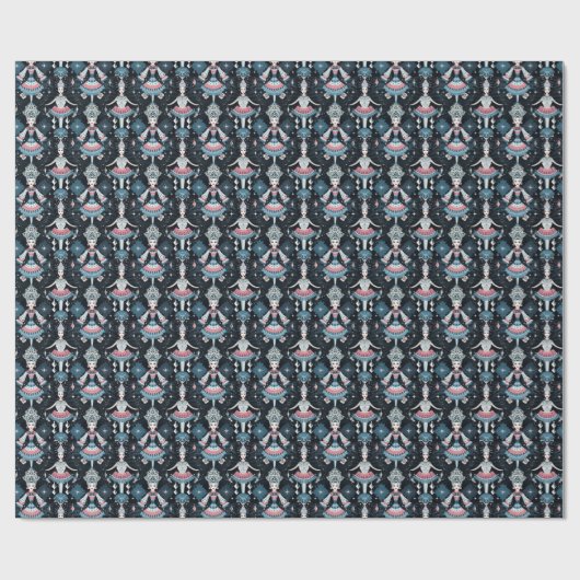 Harlequin, faszinierendes Nutcracker Ballet Geschenkpapier (Flach)