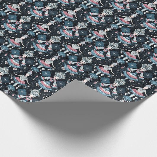 Harlequin, faszinierendes Nutcracker Ballet Geschenkpapier (Ecke)