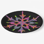 Harlequin Flake Holiday Plate Pappteller (Schrägansicht)