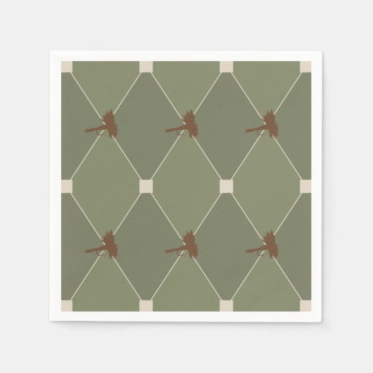 Harlequin Fly Fishing Lures Muster Serviette (Vorderseite)