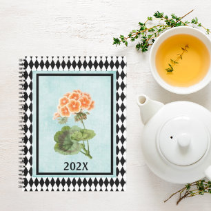 Harlequin Gerahmt Geranium Botanic Garden Bullet Notizblock