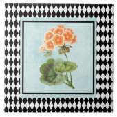 Harlequin Gerahmt Geranium Botanical Fliese (Vorderseite)