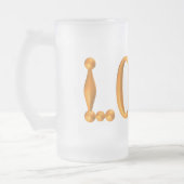 Harlequin Gold LIEBE Mattglas Bierglas (Links)