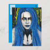 Harlequin Gothic Colorful Postcard Postkarte (Vorne/Hinten)