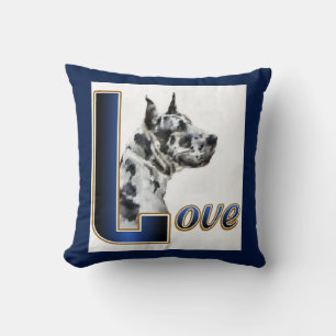 Harlequin Great Dane Art Geschenke Kissen