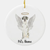 Harlequin Great Dane Beileid Memorial Keramik Ornament (Hinten)