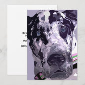Harlequin Great Dane Card super Preis! (Vorne/Hinten)