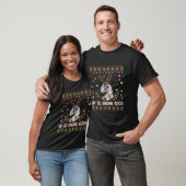Harlequin Great Dane Dog Reindeer Ugly Christmas S T-Shirt (Unisex)
