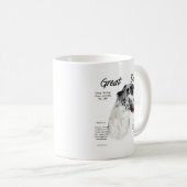 Harlequin Great Dane History Design Kaffeetasse (VorderseiteRechts)