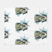Harlequin Great Dane in the Snowflakes Fleecedecke (Vorderseite (Horizontal))