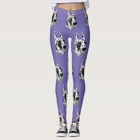 Harlequin Great Dane Leggings (Vorderseite)