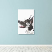 Harlequin Great Dane Leinwanddruck (Insitu (Holzboden))