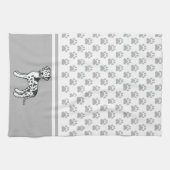 Harlequin Great Dane mit Graupaws-Muster Geschirrtuch (Horizontal)