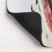 Harlequin Great Dane mit offenem Mund, nah-up, Mousepad (Ecke)