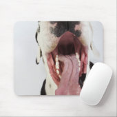 Harlequin Great Dane mit offenem Mund, nah-up, Mousepad (Mit Mouse)