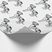 Harlequin Great Dane Niedlich Cartoon Dog Muster Geschenkpapier (Ecke)