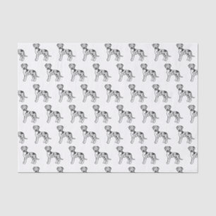 Harlequin Great Dane Niedlich Cartoon Dog Muster Seidenpapier